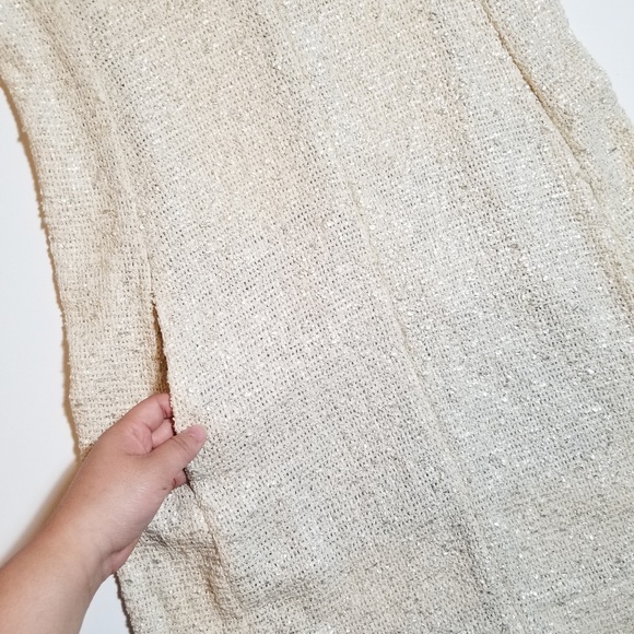 L'Agence Cap Sleeve Metallic Shimmer Tweed Dress - Picture 5 of 8